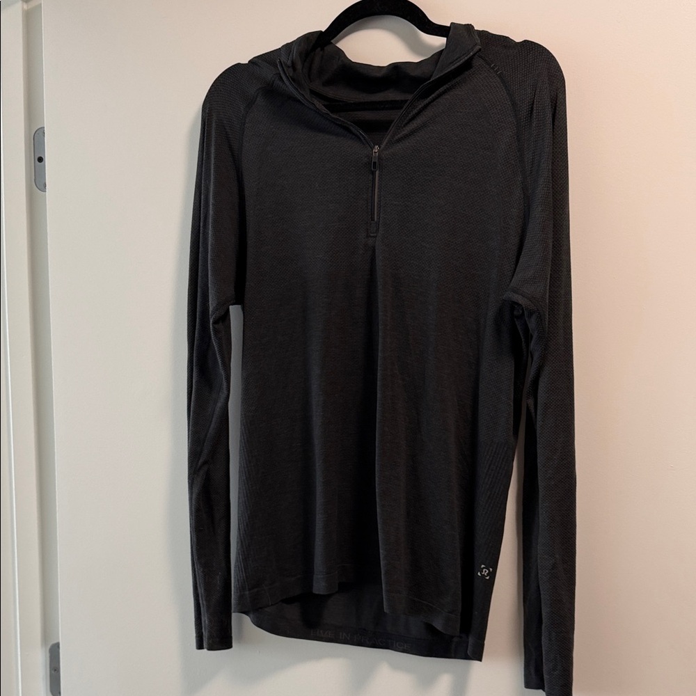 Charcoal/black lululemon Quarter-Zip Long Sleeve Top